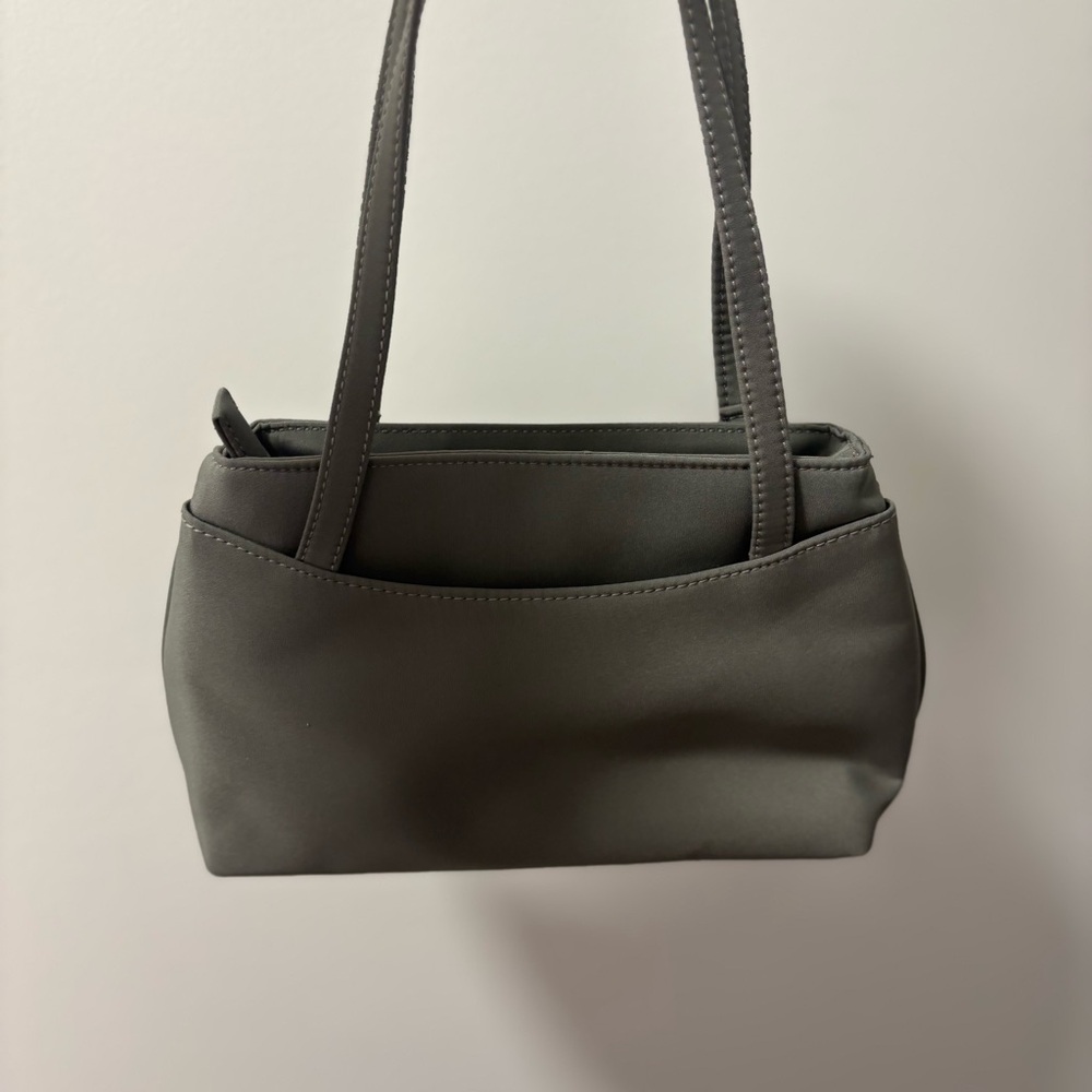 Liz Claiborne Villager Y2K Grey Embroidered Handbag‎ Women's Mini Shoulder Bag - Picture 3 of 16